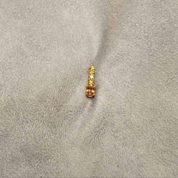10K Yellow Gold Spessartite Slide Pendant